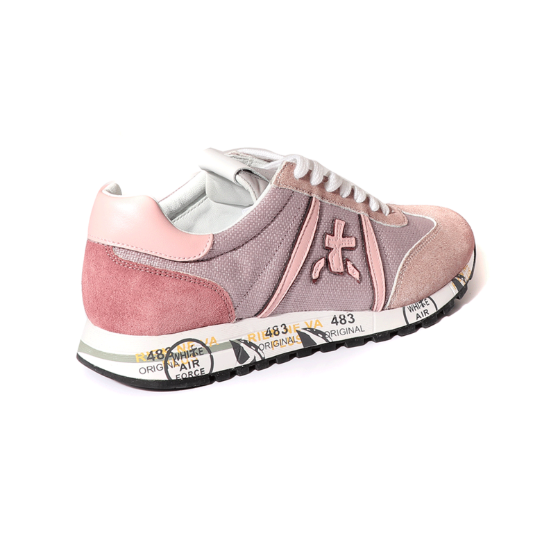 Pantofi sport femei Premiata Lucy-D roz din piele întoarsă 1691DP5102VRO