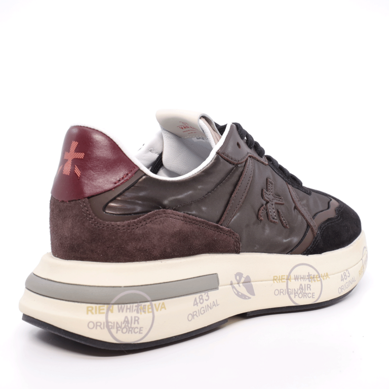 Sneakers femei Premiata Cassie maro din piele întoarsă și textil 1696DP6472M