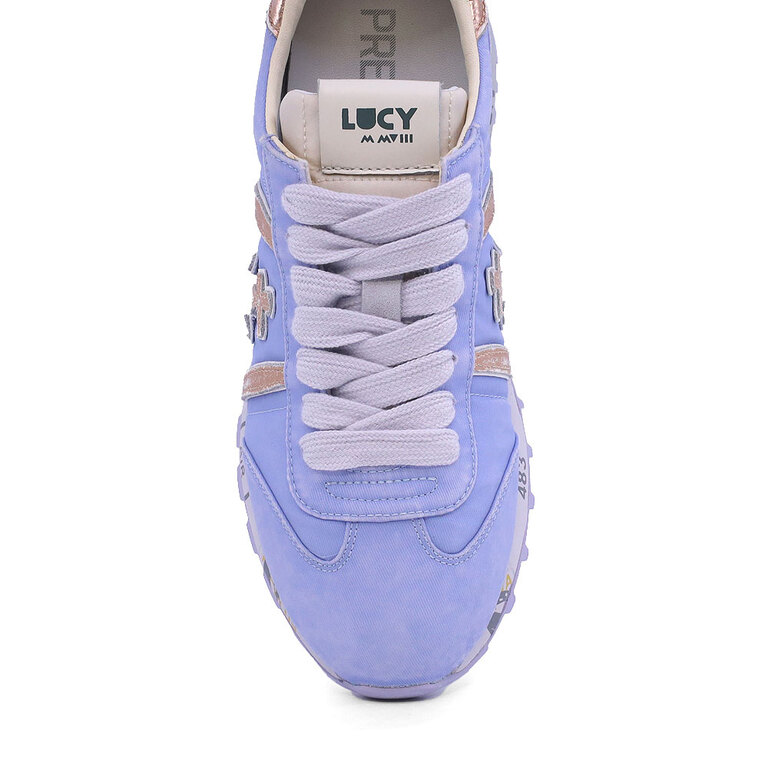 Sneakers femei Premiata Lucy-D Heritage lila din textil și piele 1697DP6756LI