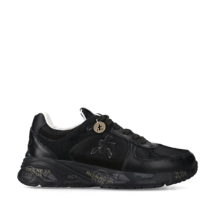 Sneakers femei Premiata Mase-D negri din piele și textil 1690DP7822N