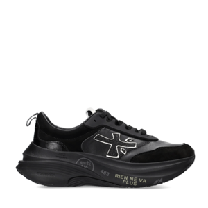 Sneakers Premiata Hill negri din piele 1690DP7905N