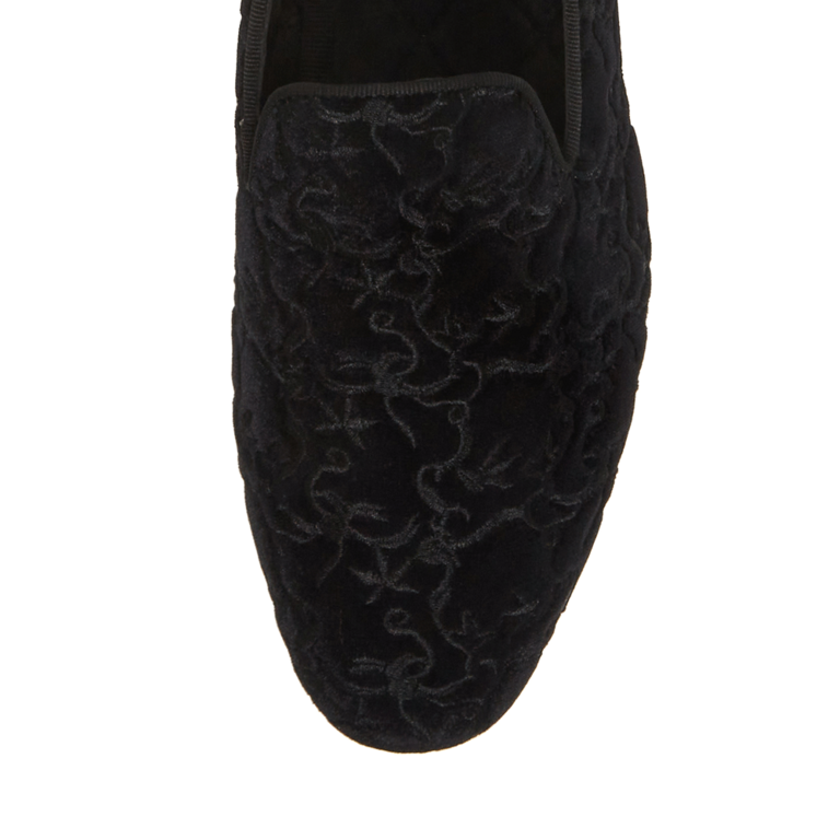Pantofi tip loafer bărbați Steve Madden KARSON negri din catifea 1476BPKARSONN