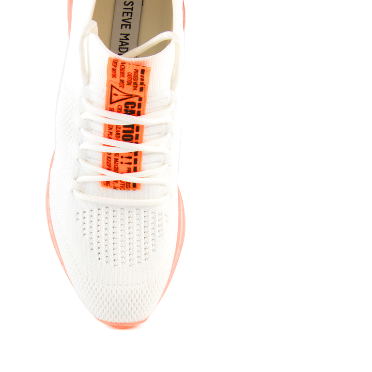 Pantofi sport femei Steve Madden alb cu portocaliu 1469DPSCELLOA