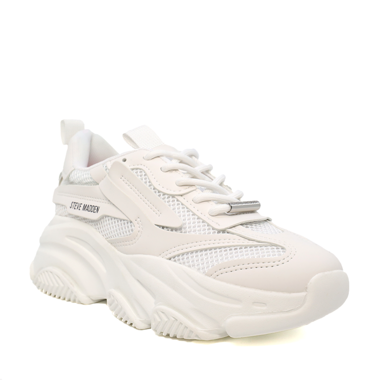 Sneakers  femei Steve Madden POSSESSION-E albi din material sintetic și textil 1465DPPOSSESSION-EA