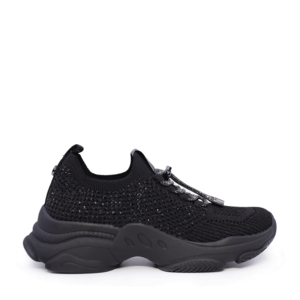 Sneakers femei Steve Madden Meter negri din material textil accesorizat cu ștrasuri 1467DPMETERN