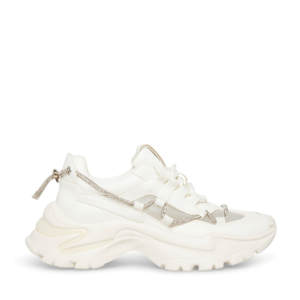 Sneakers femei Steve Madden Miracles albi din material sintetic și textil 1467DPMIRACLESA