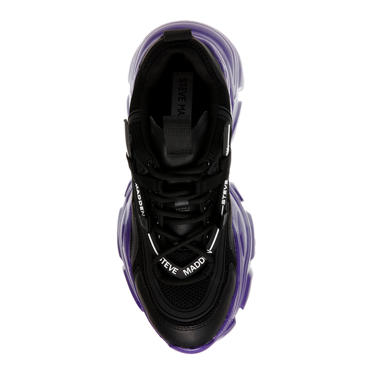 Sneakers femei Steve Madden negri din material sintetic și textil 1465DPRECOUPEN
