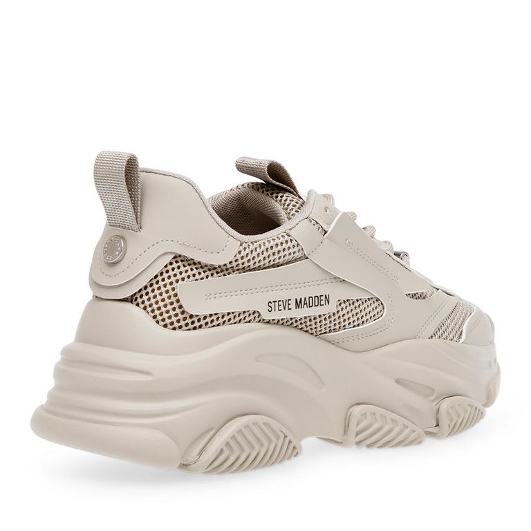 Sneakers  femei Steve Madden POSSESSION-E taupe din material sintetic și textil 1466dppossession-eta