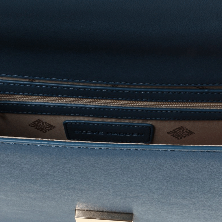 Poșetă satchel femei Steve Madden albastră 1667POSSBINDIO-LBL