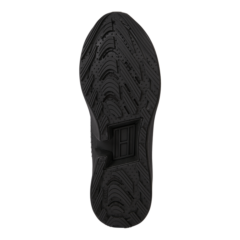 Sneakers high top bărbați Tommy Hilfiger negri din material sintetic + textil 3414BG0049N