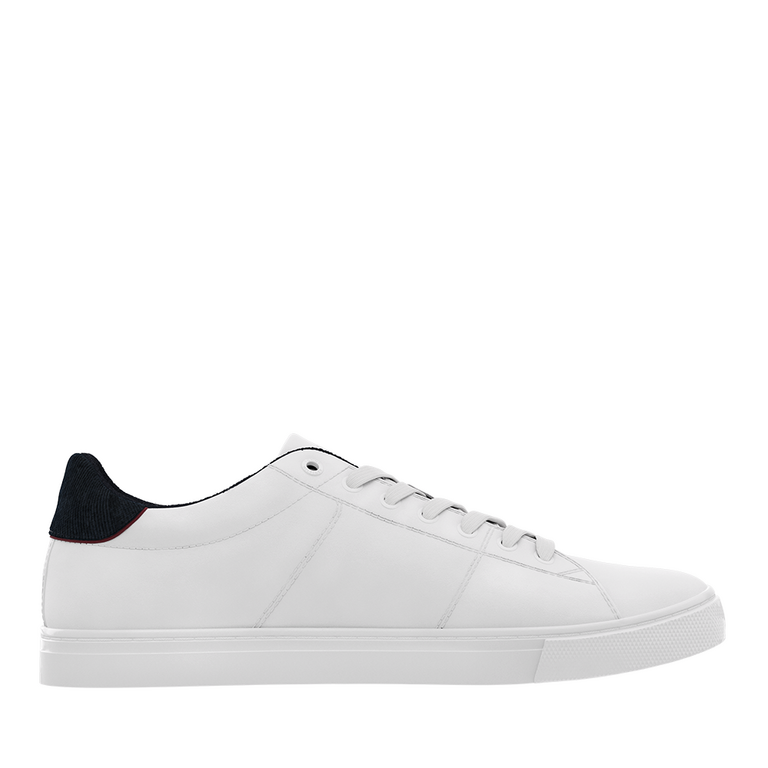 Sneakers bărbați Tommy Hilfiger albi cu logo lateral 3415BP4350A