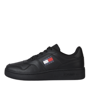 Sneakers bărbați Tommy Hilfiger negri din piele și material sintetic 3414BP0955N