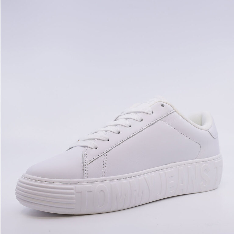 Sneakers femeiTommy Hilfiger albi din piele 3417DP2507A