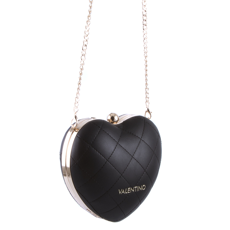 Clutch femei Valentino negru in forma de inima 1950PLS4IH01N