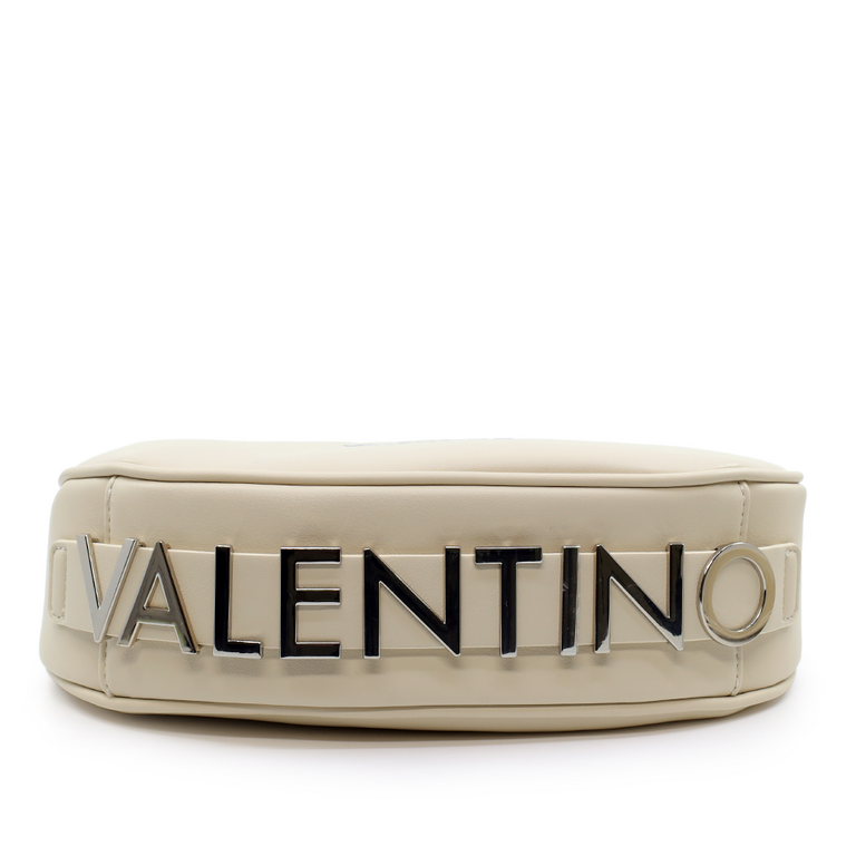 Poșetă hobo femei Valentino bej cu logo metalic 1955POSS6SV01BE