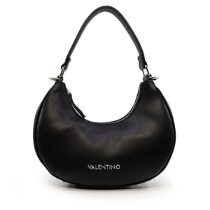 Poșetă hobo femei Valentino neagră cu logo metalic 1955POSS6SV01N