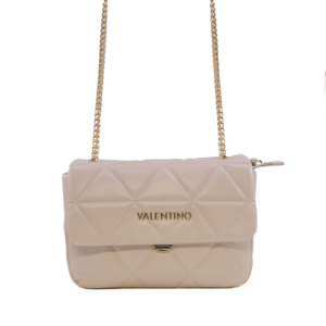 Poșetă satchel Valentino ivoire din sintetic matlasat 1957POSS7LO05IV