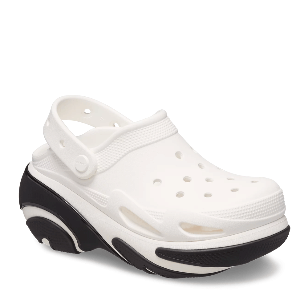 Saboți femei CROCS Bubble Crush Clog albi 3909DSL210061A