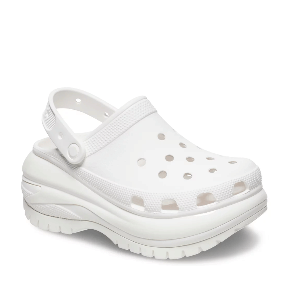 Saboți femei CROCS Mega Crush Clog albi 3909DSL207988A