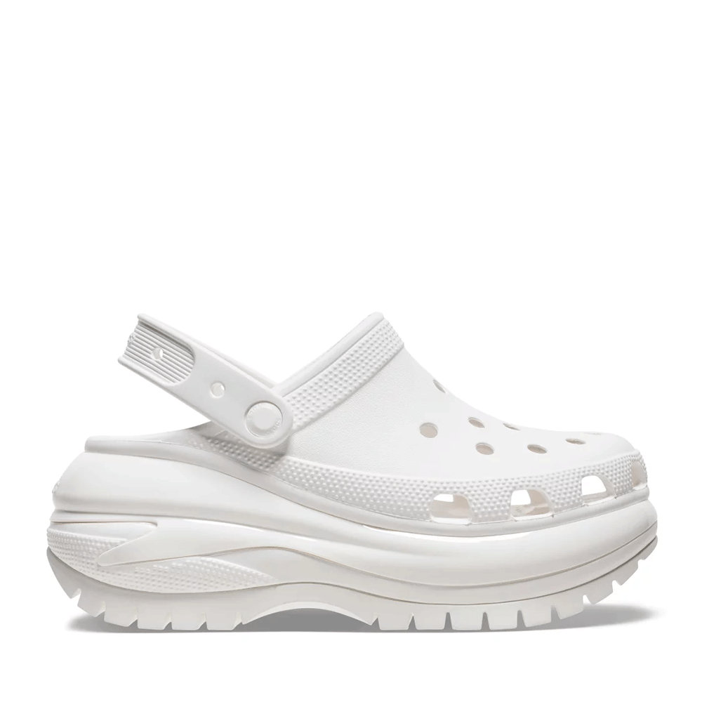 Saboți femei CROCS Mega Crush Clog albi 3909DSL207988A