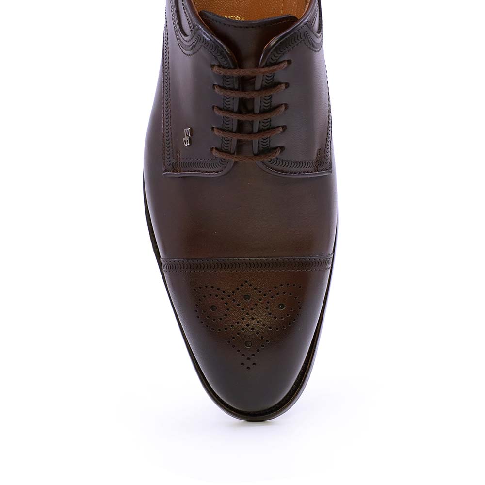 Pantofi derby bărbați Enzo Bertini maro din piele naturală 3689bp1459m