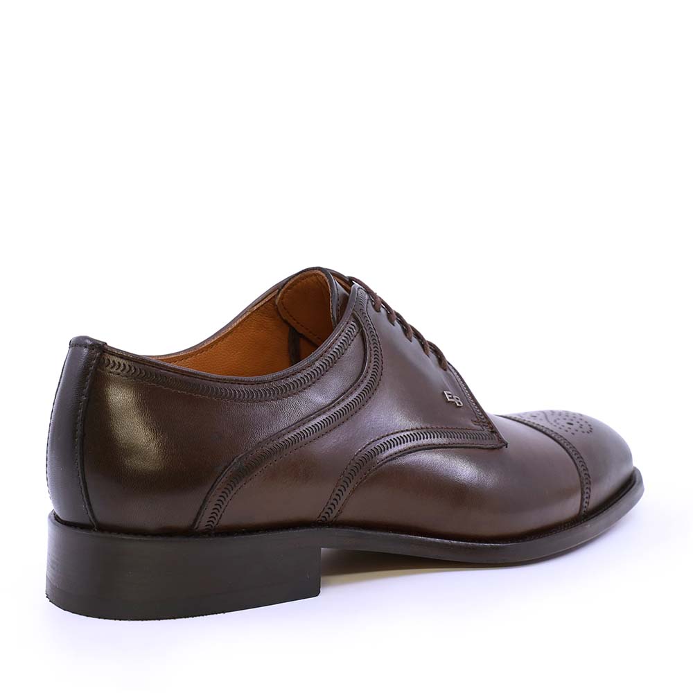 Pantofi derby bărbați Enzo Bertini maro din piele naturală 3689bp1459m