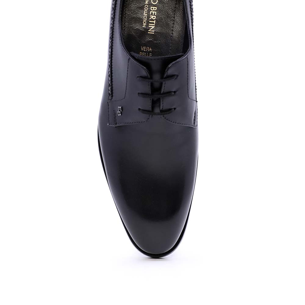 Pantofi derby bărbați Enzo Bertini Premium Collection negri din piele naturală 3389BP1425N