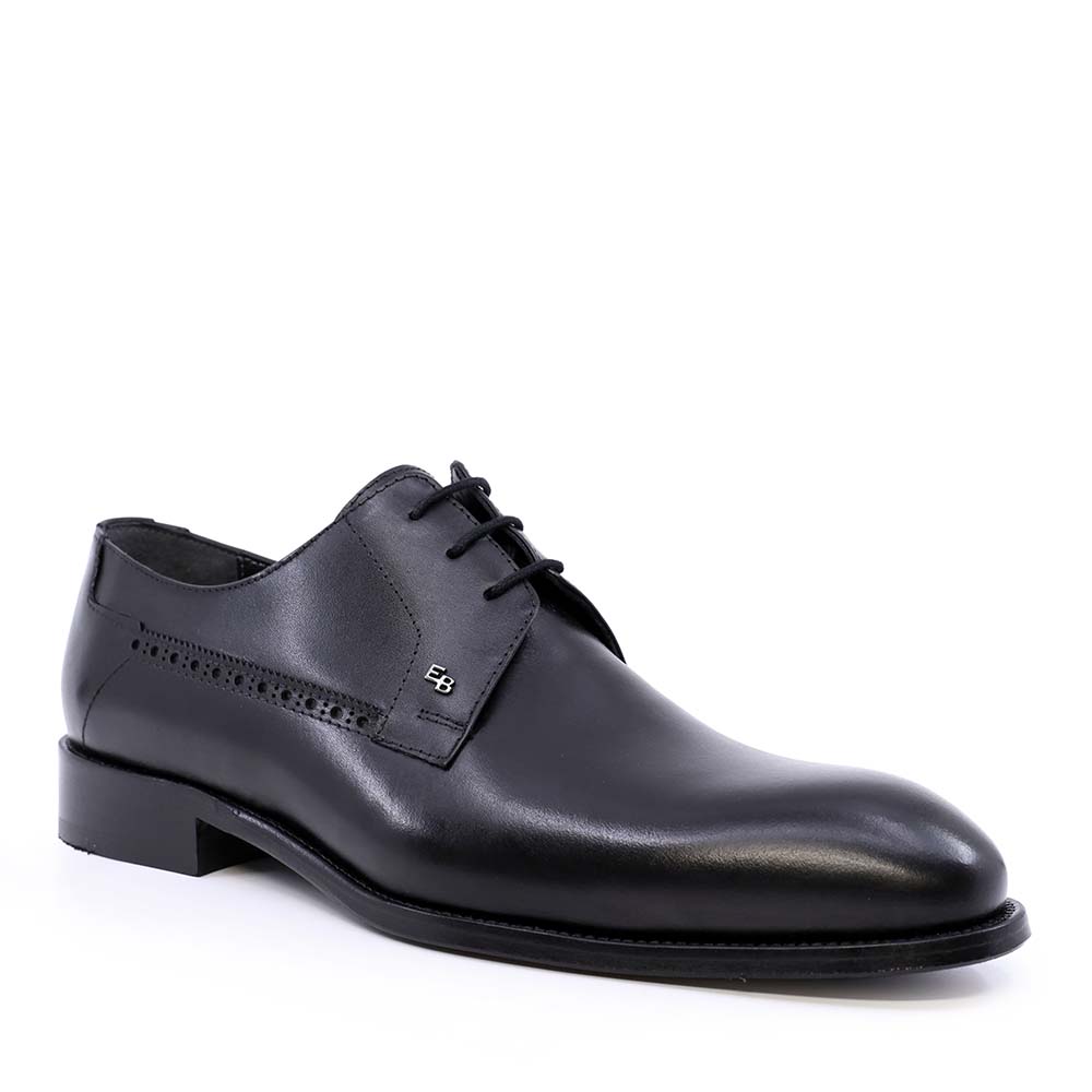Pantofi derby bărbați Enzo Bertini Premium Collection negri din piele naturală 3389BP1425N