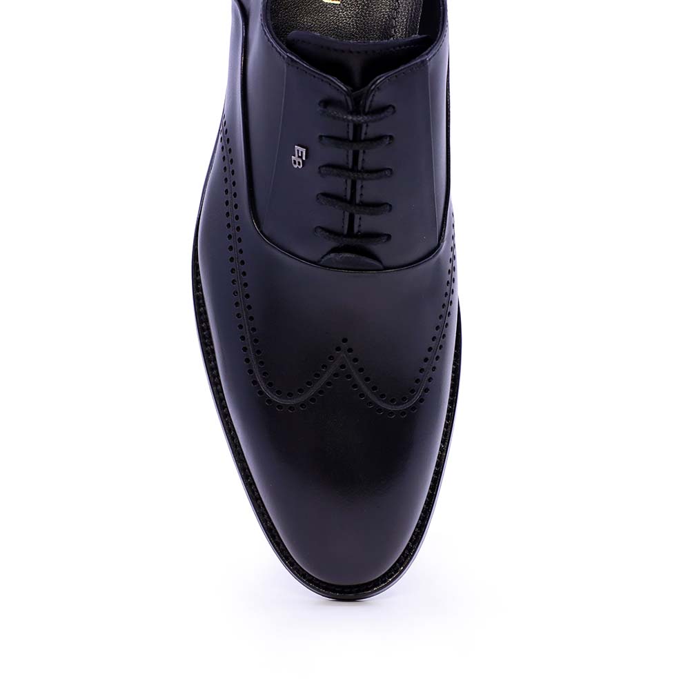 Pantofi oxford bărbați Enzo Bertini negri din piele naturală 3689bp2381n