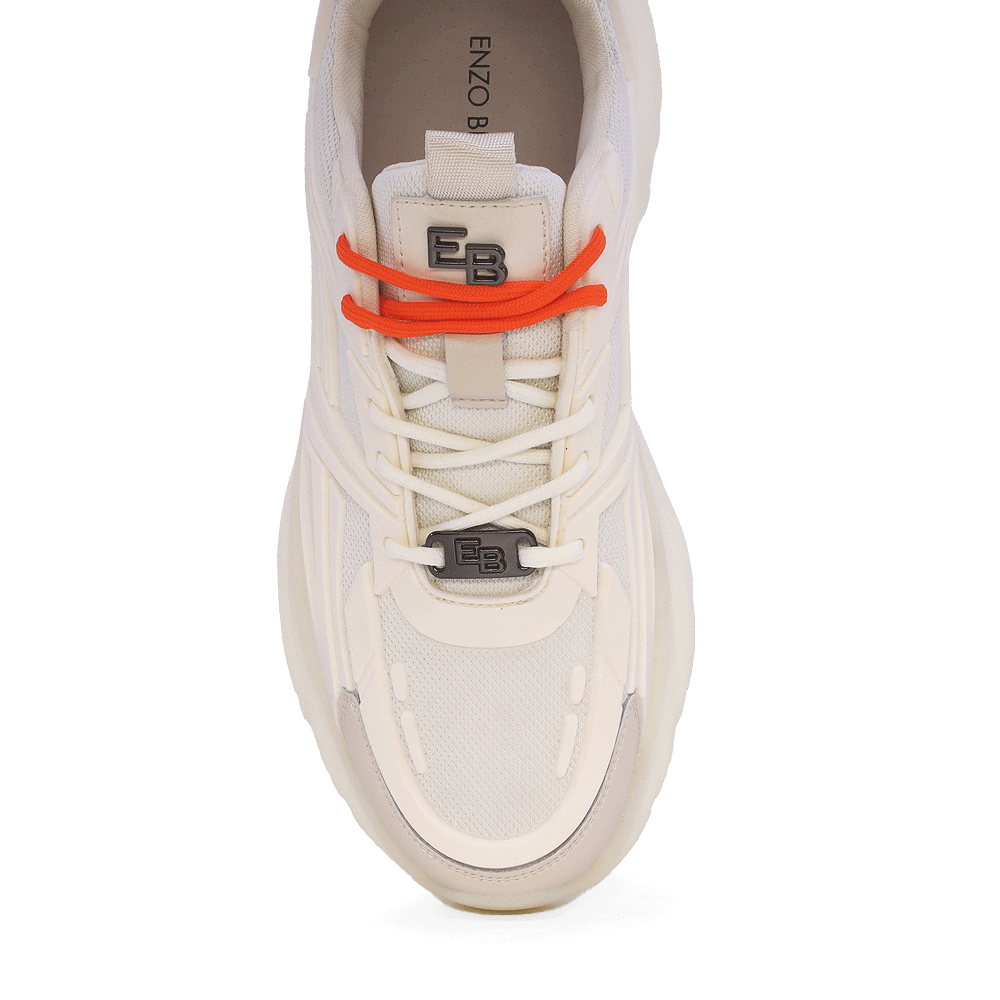 Sneakers bărbați Enzo Bertini bej din piele naturală  și textil  3867BP431BE