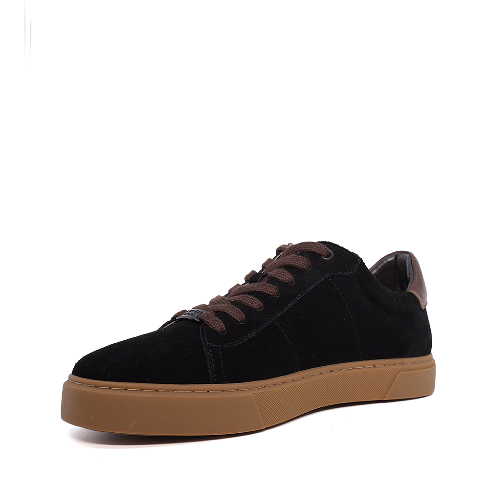 Sneakers bărbați Enzo Bertini Premium Collection negri din piele întoarsă 1647BP2110VN