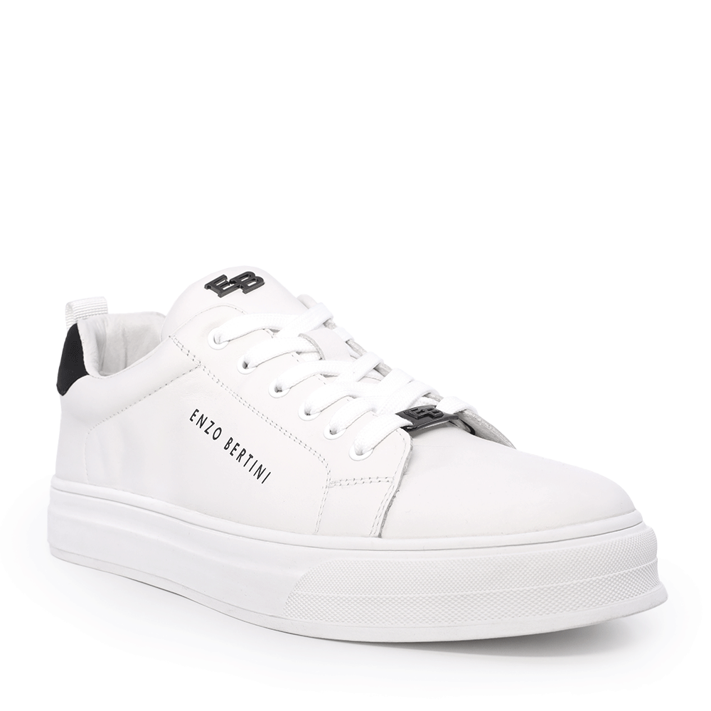 Sneakers bărbați Enzo Bertini albi din piele naturală 3869BP621A