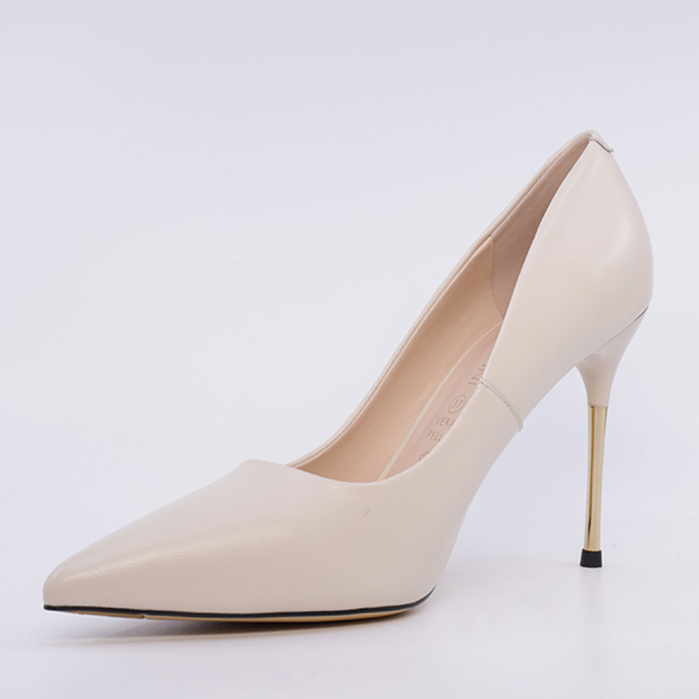 Pantofi stiletto femei Enzo Bertini bej din piele naturală cu toc 3867DP271BE