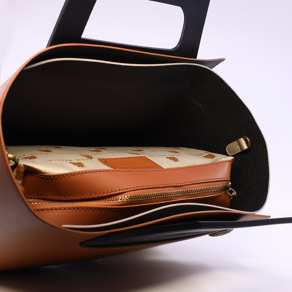 Poșetă tote femei Enzo Bertini maro cognac 154posp3355co