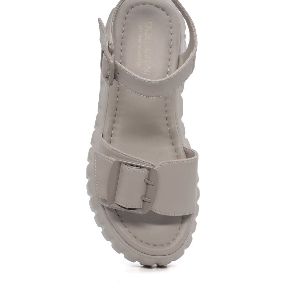 Sandale femei Enzo Bertini gri din piele 1397DS1211GH