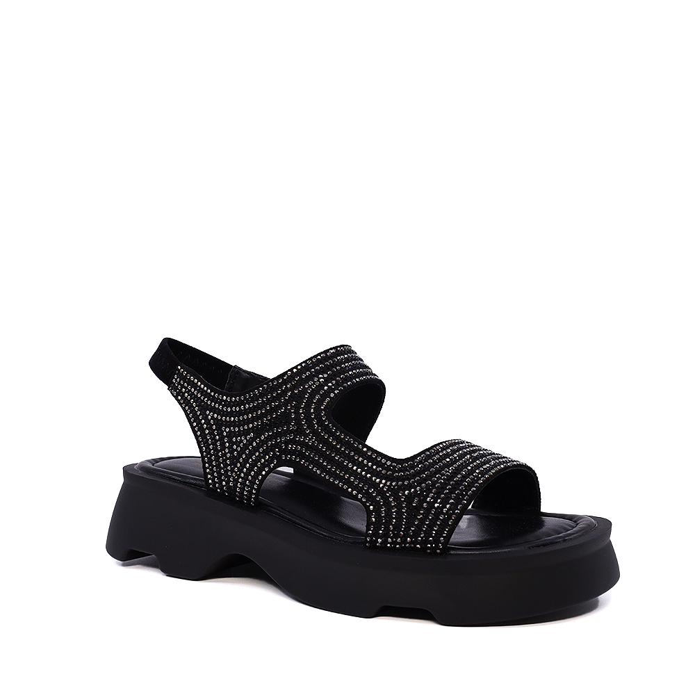 Sandale femei Enzo Bertini negre din piele 1397DS1322N