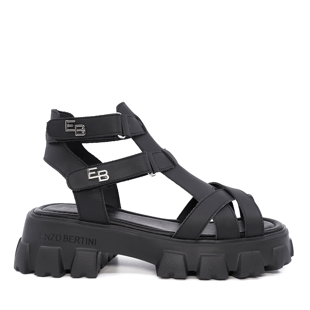 Sandale femei Enzo Bertini negre din piele 3869ds193n
