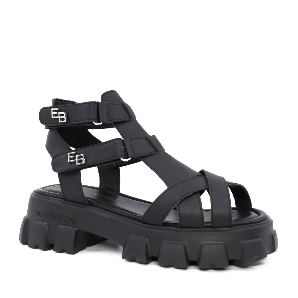 Sandale femei Enzo Bertini negre din piele 3869ds193n