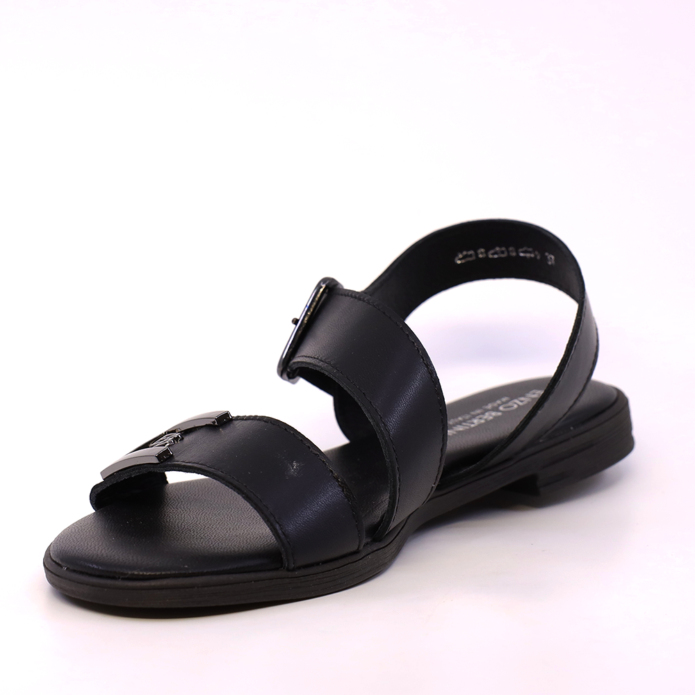 Sandale femei Enzo Bertini negre din piele cu cataramă deco  2809DS16294N 