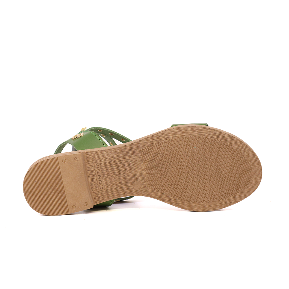 Sandale femei Enzo Bertini verzi din piele cu elemente metalice 2809DS16334V