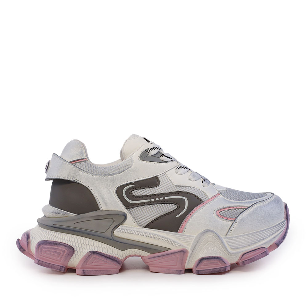 Solnze_88　2/2 Enzo Bertini Sneaker femei Enzo Bertini alb cu roz din piele și
