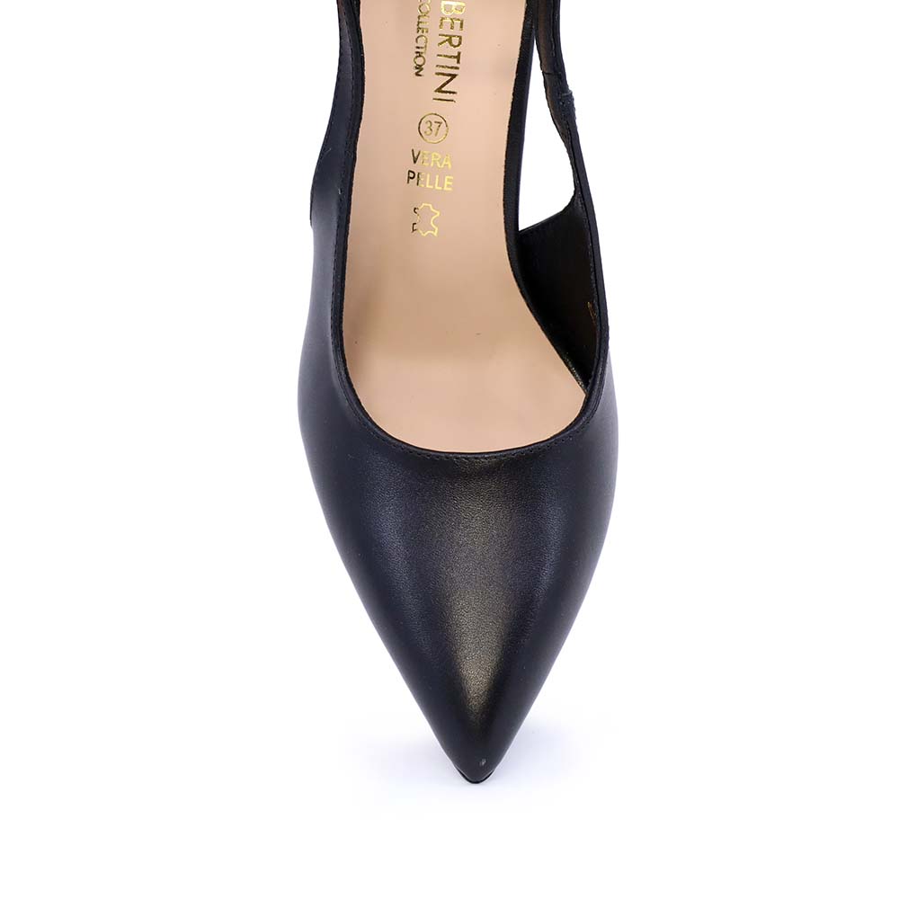 Pantofi stiletto d'orsay femei Enzo Bertini negri din piele 1129DP2427N