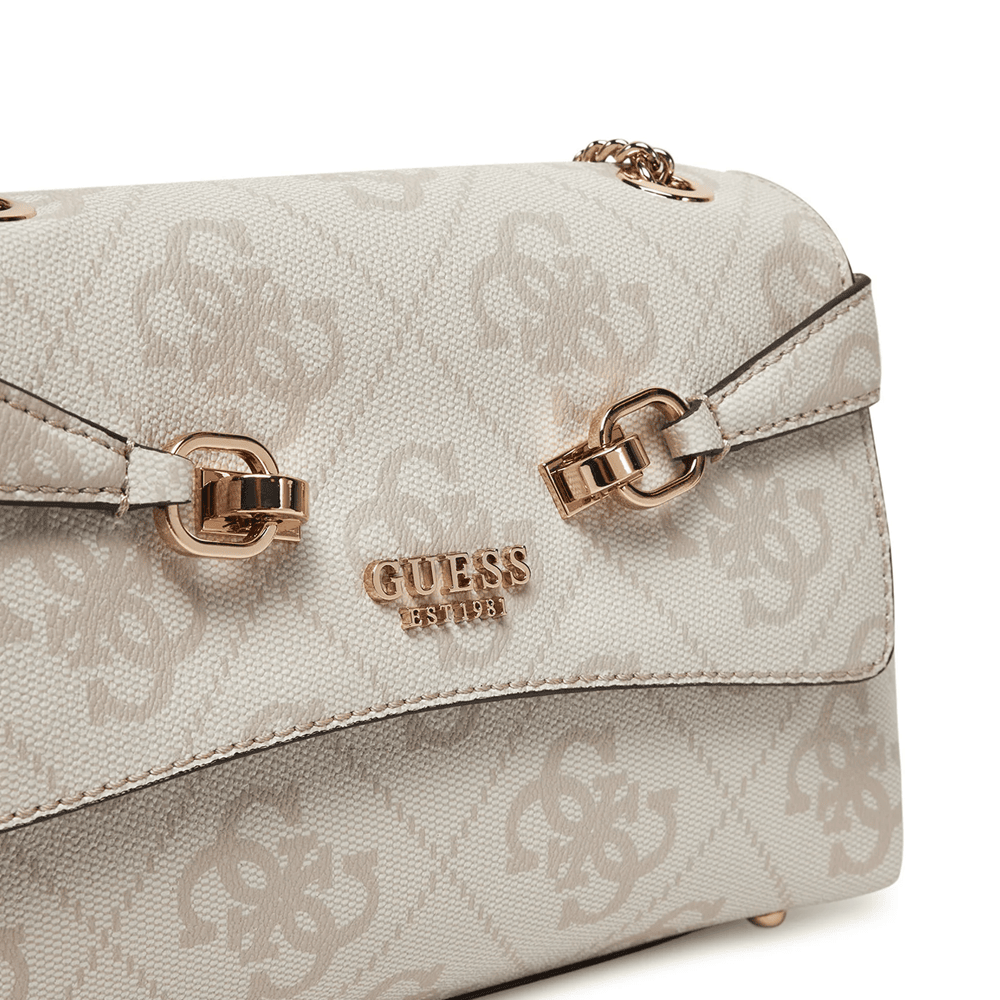 Poșetă tote femei Guess Noelle bej cu brand logo 919POSSHWBG7879250BE