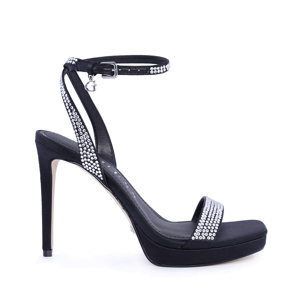 Guess Sandale femei Guess negre cu toc înalt 917DSFLJZACN, sandale