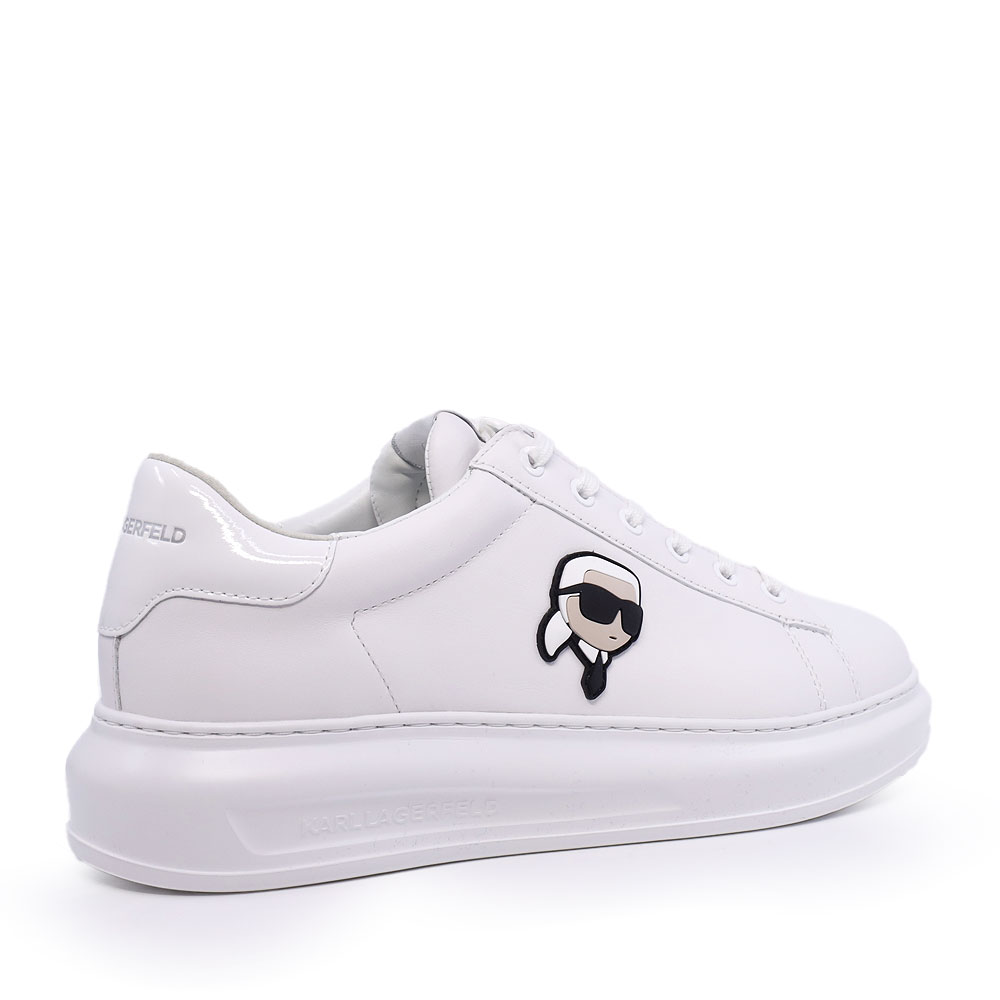 Sneakers bărbați Karl Lagerfeld Kapri Karl NFT albi din piele 2057BP52530A 