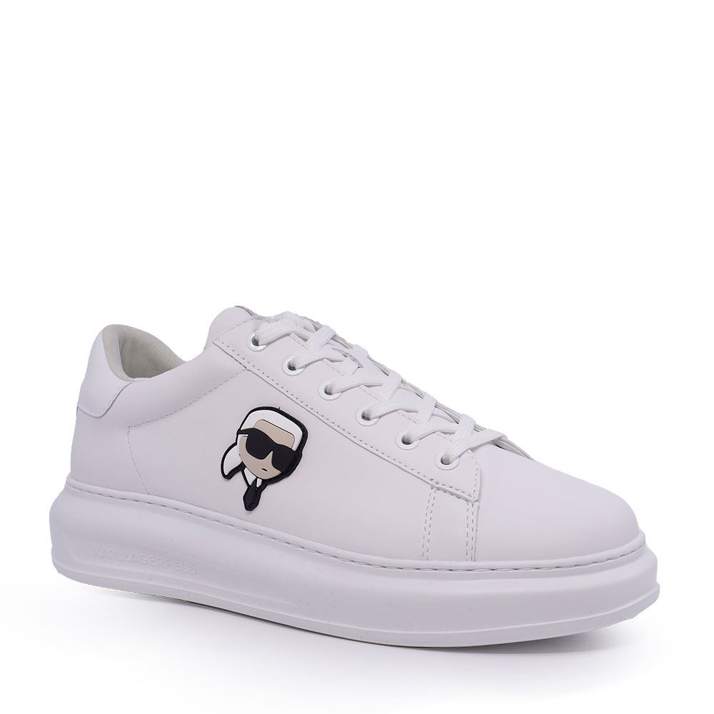 Sneakers bărbați Karl Lagerfeld Kapri Karl NFT albi din piele 2057BP52530A 