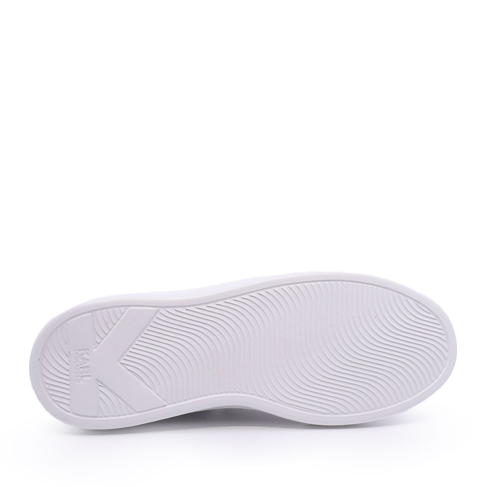 Sneakers bărbați Karl Lagerfeld Kapri Karl NFT albi din piele 2057BP52530A 