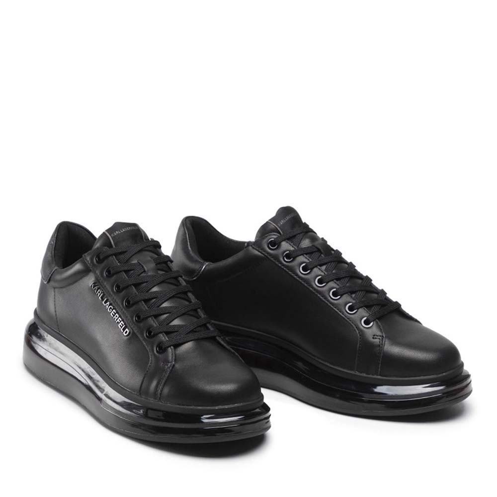 Sneakers bărbați Karl Lagerfeld Kapri Kushion Lo Lace negri 2050BP52625N