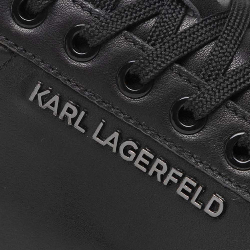 Sneakers bărbați Karl Lagerfeld Kapri Kushion Lo Lace negri 2050BP52625N