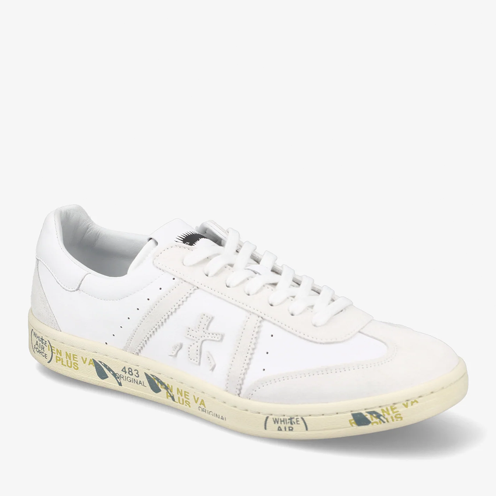 Sneakers bărbați Premiata Bonnie albi din piele naturală 1699BP6758A